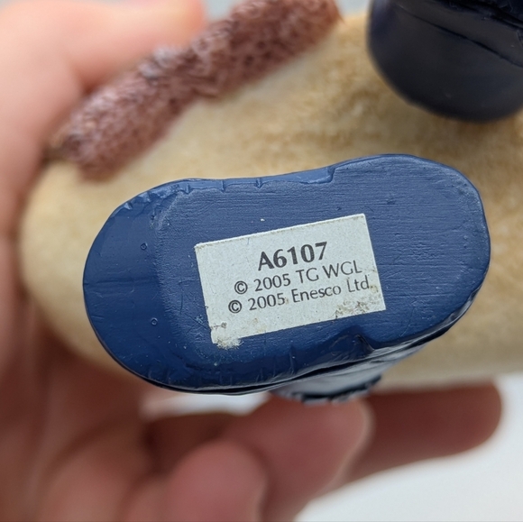 Vintage Enesco Jock Ewe And Me Resin Winter Hat & Scarf Sheep Figure - Picture 7 of 10